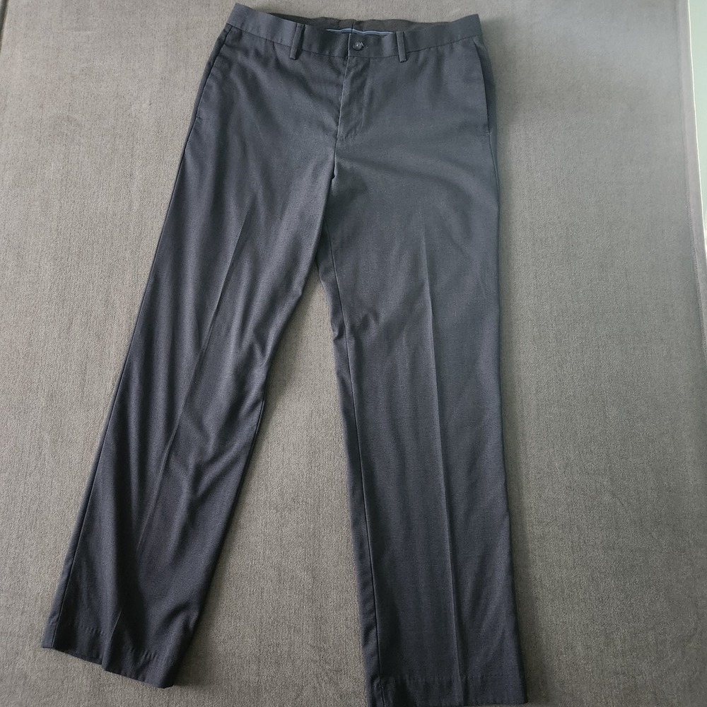 Van Heusen Dress Pants Mens‎ Size 34X32 Navy Straight Leg Classic Flex